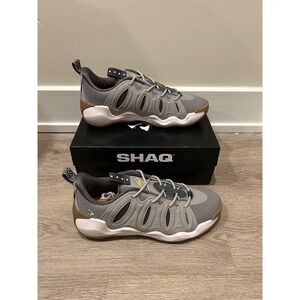 Shaq 4X Mens Basketball Shoes Medium Grey Low Top Sneakers AQ95035MN Size 10.5